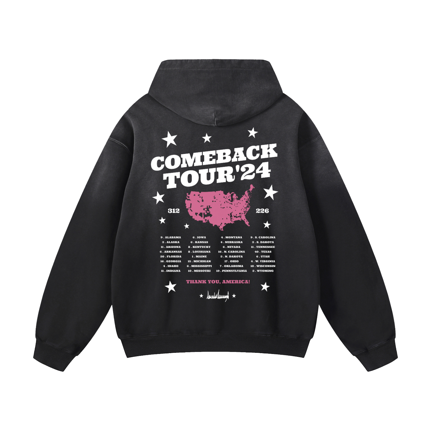 Comeback Tour Hoodie | SUNFADE BLACK