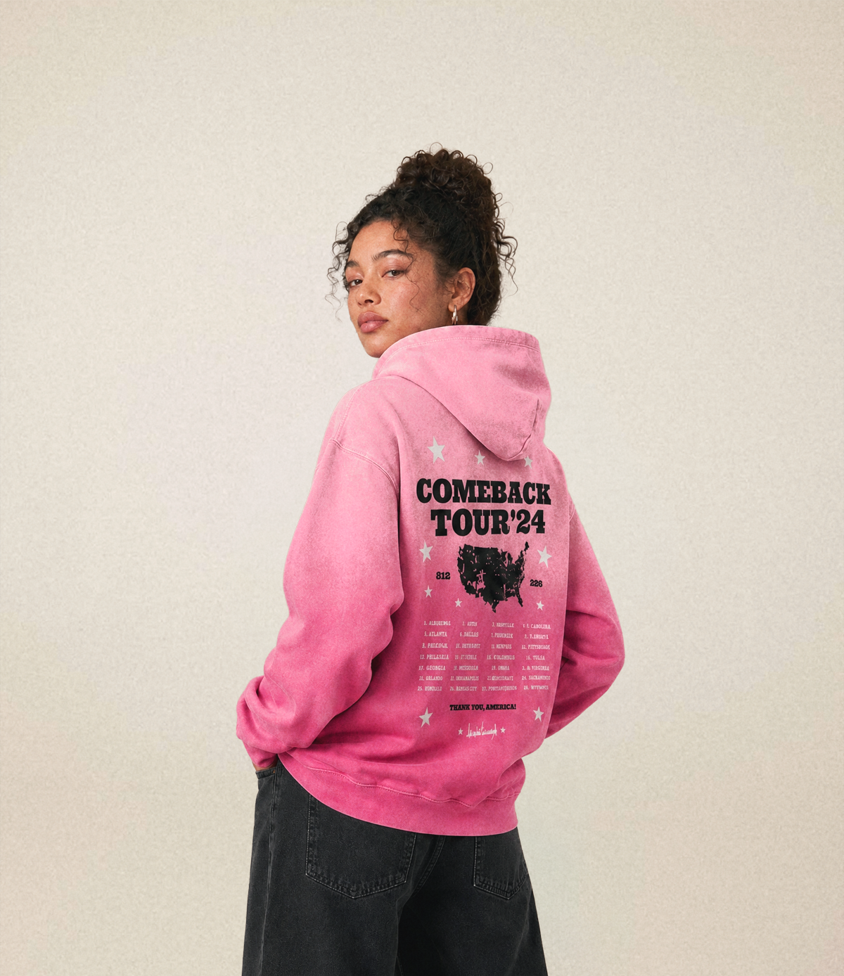 Comeback Tour Hoodie | Sunfade Pink