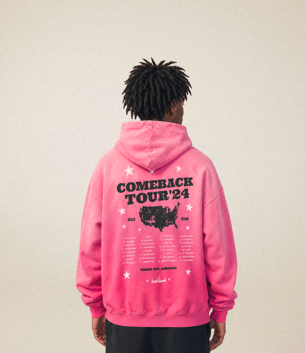 Comeback Tour Hoodie | Sunfade Pink