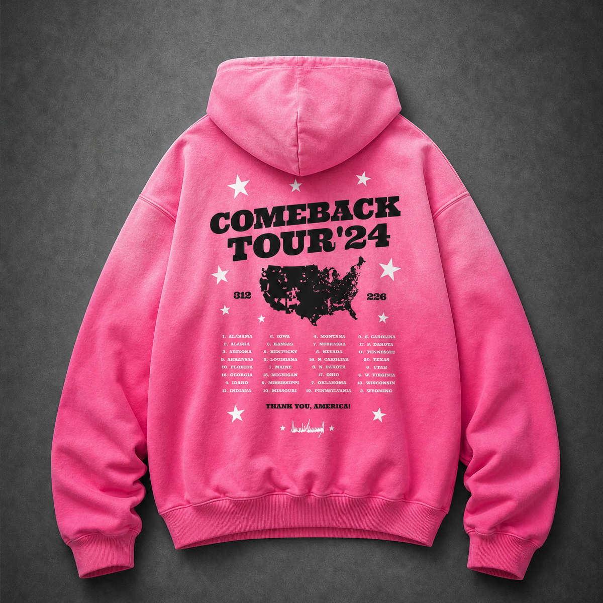 Comeback Tour Hoodie | Sunfade Pink