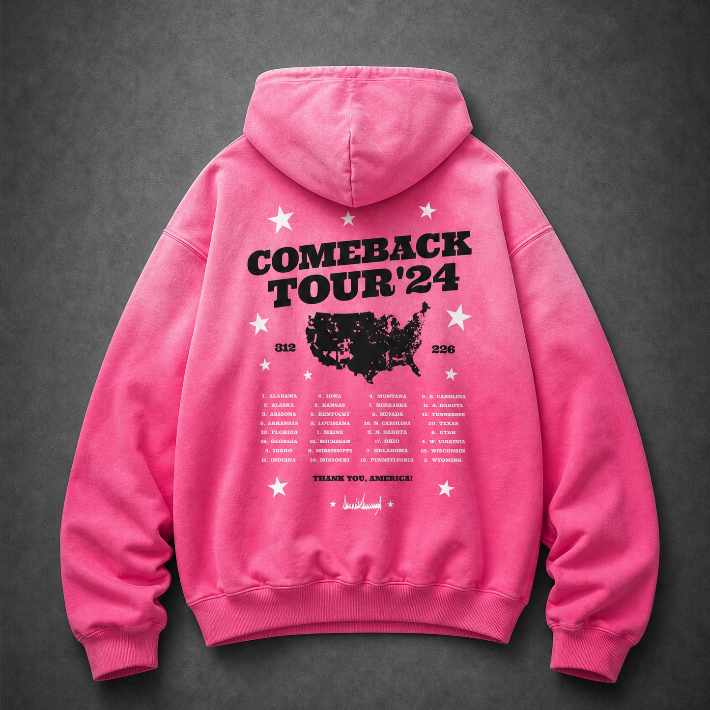 Comeback Tour Hoodie | Sunfade Pink