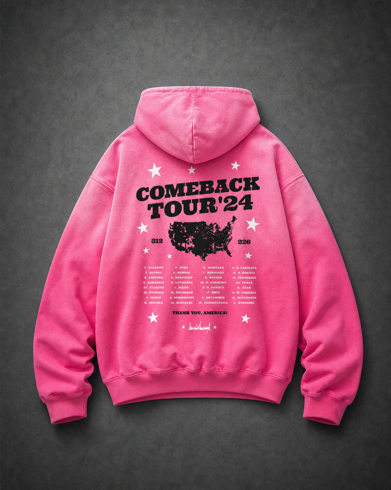 Comeback Tour Hoodie | Sunfade Pink