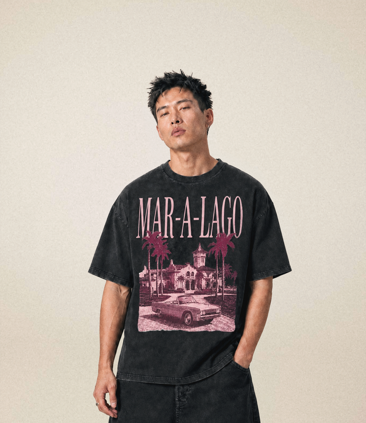 Mar-A-Lago Tee | Charcoal