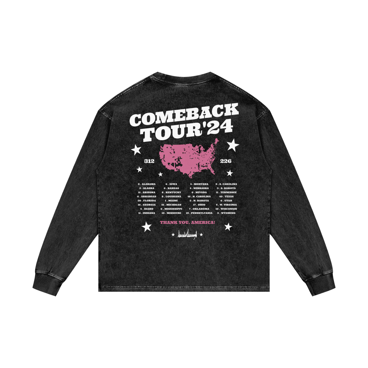 Comeback Tour Long Sleeve Tee | Charcoal
