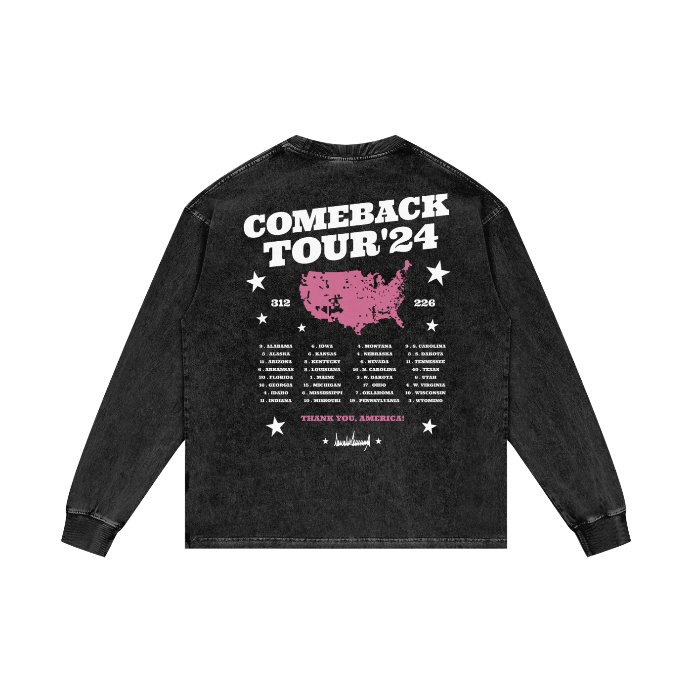 Comeback Tour Long Sleeve Tee | Charcoal