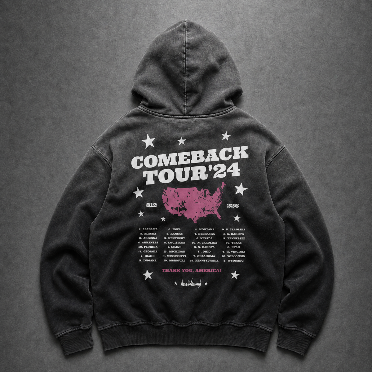 Comeback Tour Hoodie | Sunfade Black
