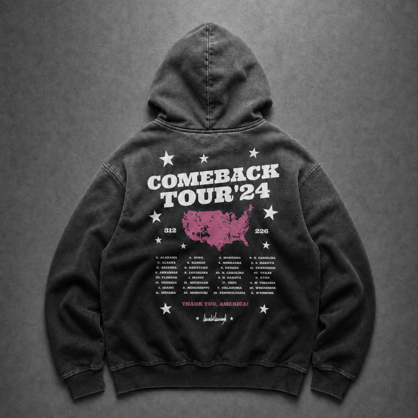 Comeback Tour Hoodie | Sunfade Black