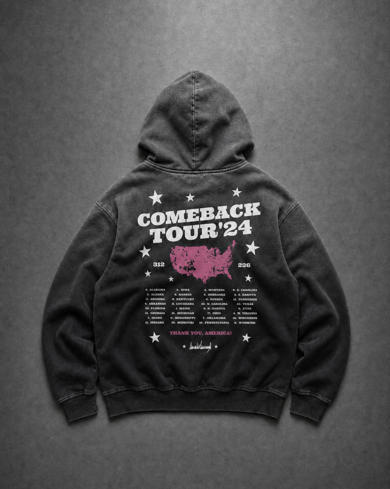 Comeback Tour Hoodie | SUNFADE BLACK