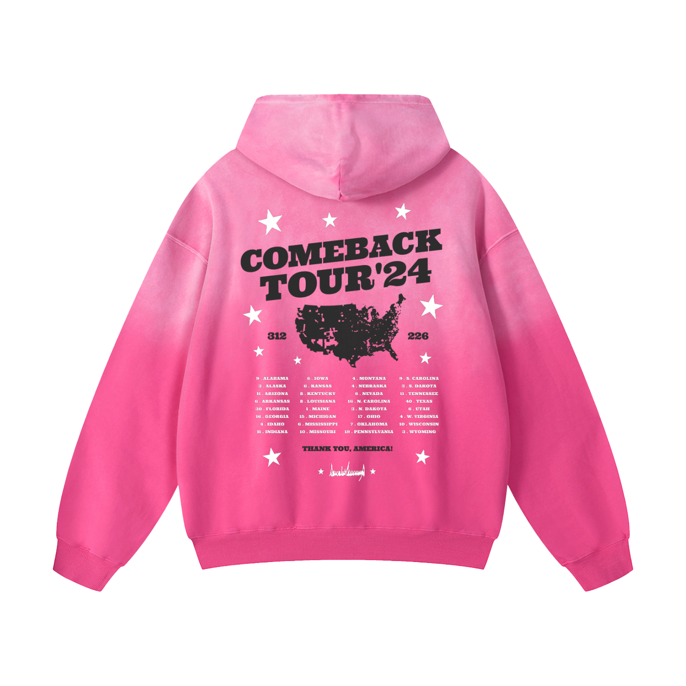 Comeback Tour Hoodie | Sunfade Pink