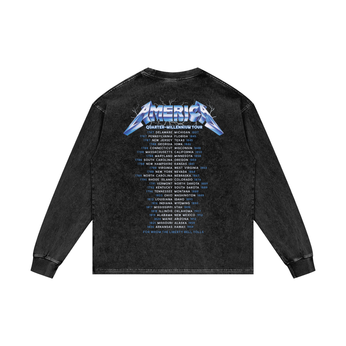 Quarter-Millennium Tour Long Sleeve Tee | Charcoal