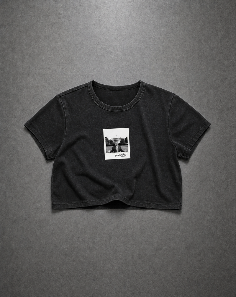 Daddy's Home Crop Top | CHARCOAL