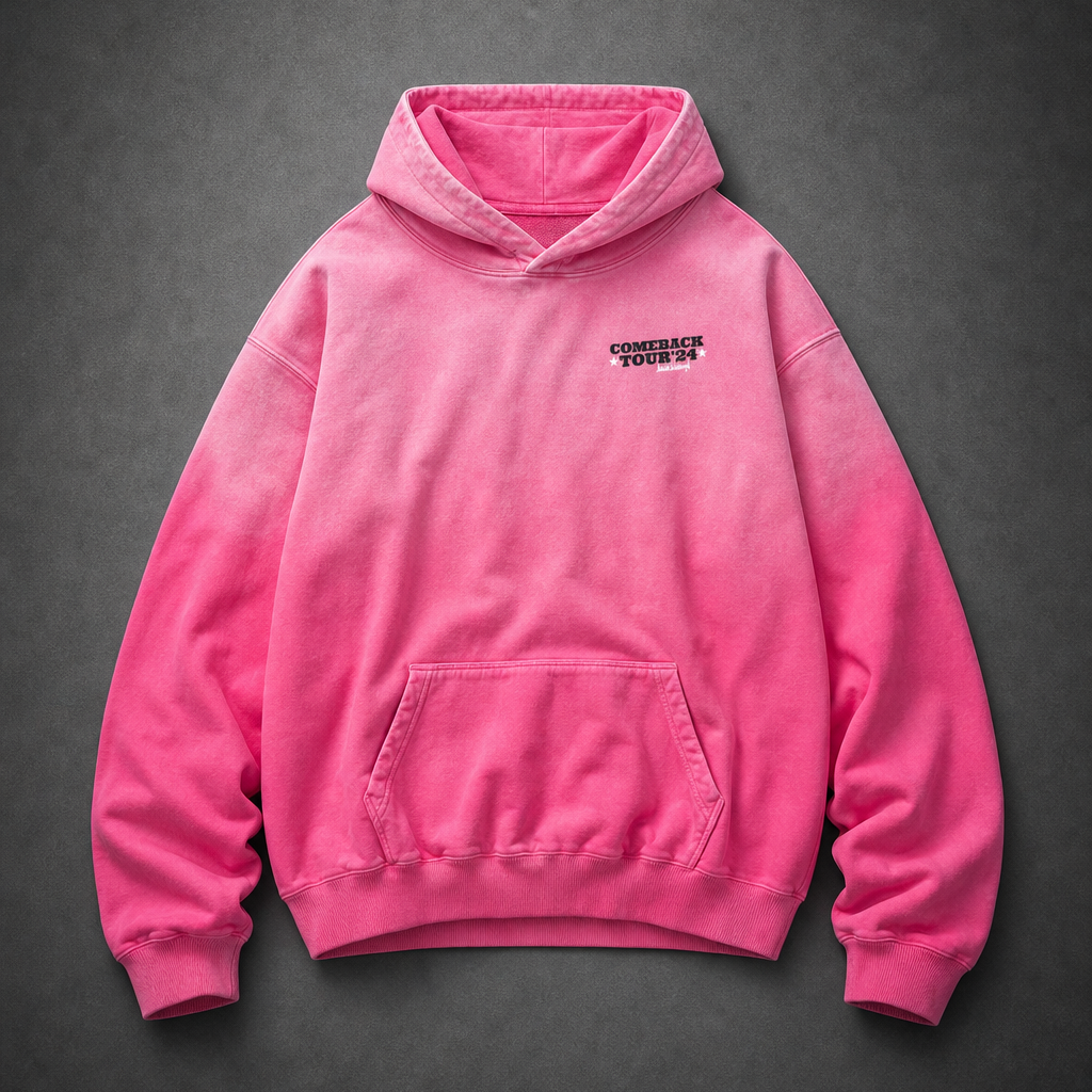 Comeback Tour Hoodie | Sunfade Pink