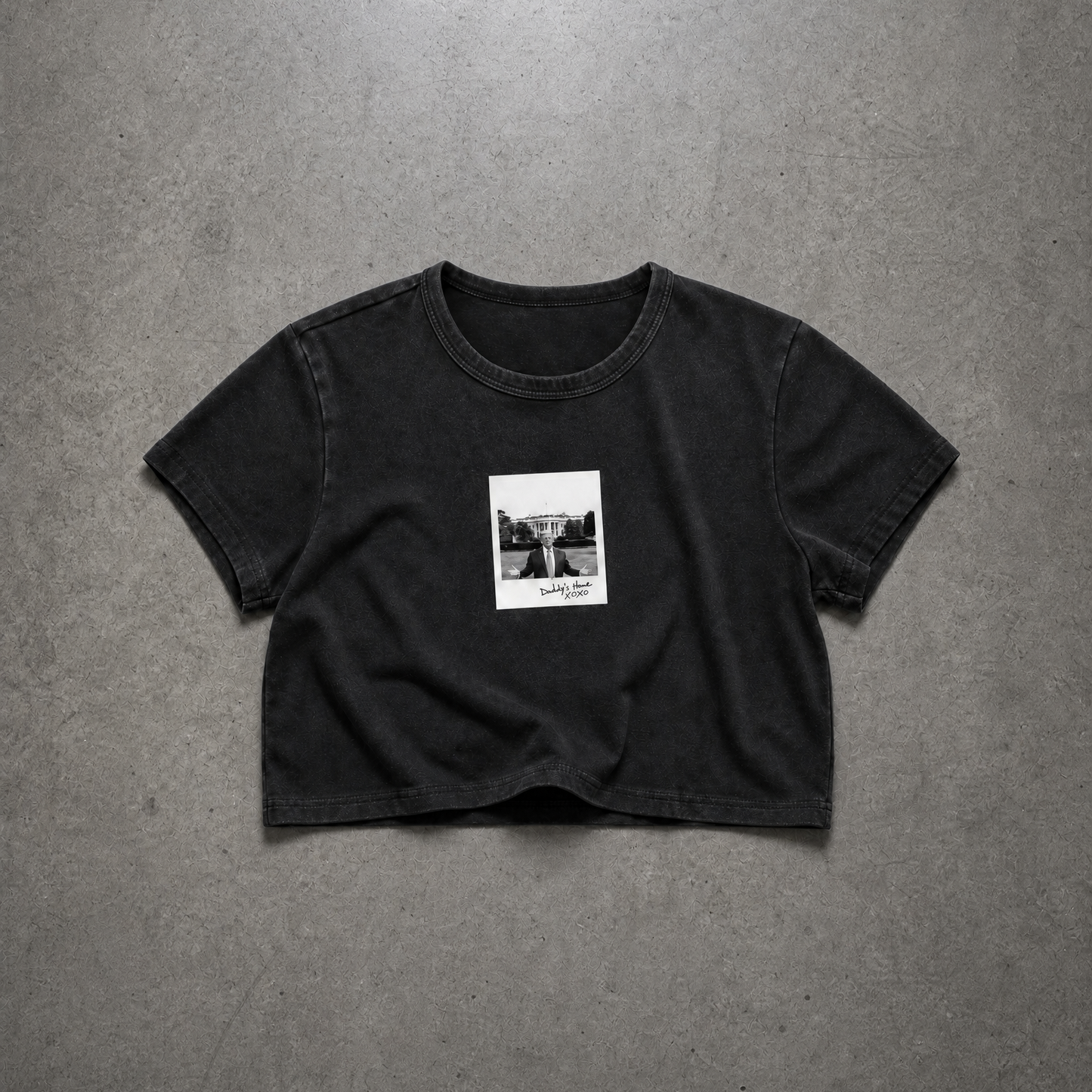 Daddy's Home Crop Top | Charcoal